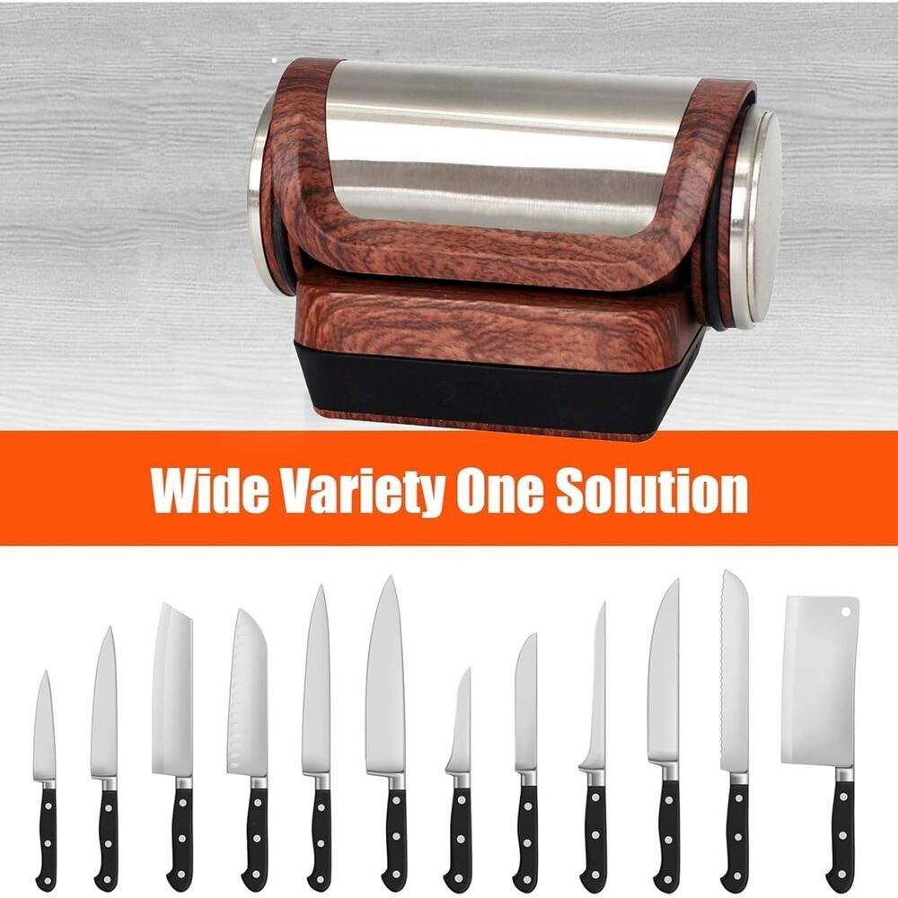 Rolling Knife Sharpener Kit Metal Knife Sharpening System with Magnetic Base 15/ - Picture 4 of 6